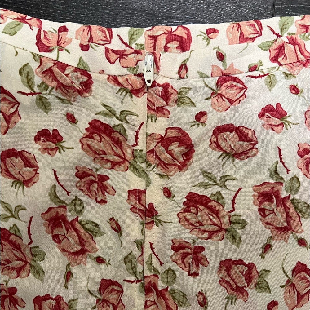 🚫SOLD🚫 RARE Vintage 90’s Betsey Johnson Rose Floral Maxi Skirt - Picture 4 of 5
